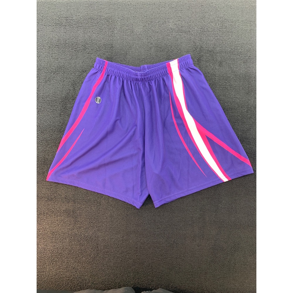 Holloway Women's Purple Pink White Athletic Shorts Size Medium Polyester‎